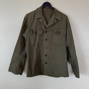 Vintage 1940s WWII U.S. Army military HBT jacket sz M